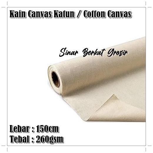 Kain Kanvas Katun / Cotton Canvas / Bahan Tas Kanvas / Kanvas Lukis