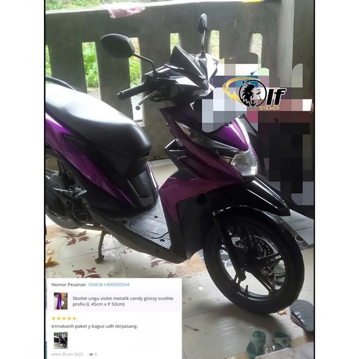 SKOTLET UNGU METALIK CANDY GLOSSY STIKER SCOTLITE UNGU VIOLET STIKER SCOTLITE UNGU PURPLE PROFIX