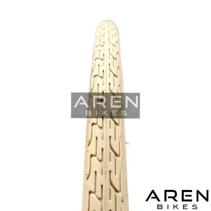 BAN LUAR SEPEDA 28 x 1 1/2 RLEKTOR ONTHEL PUTIH KREM GAZELLE 28x1 1/2 KLASIK ANTIK BERSINAR TERKENA