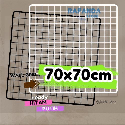 Wire Grid Wall Tebal 70X70Cm Ram Besi Dinding Persegi Hijang Poto Polaroid Gantungan Aksesoris Room