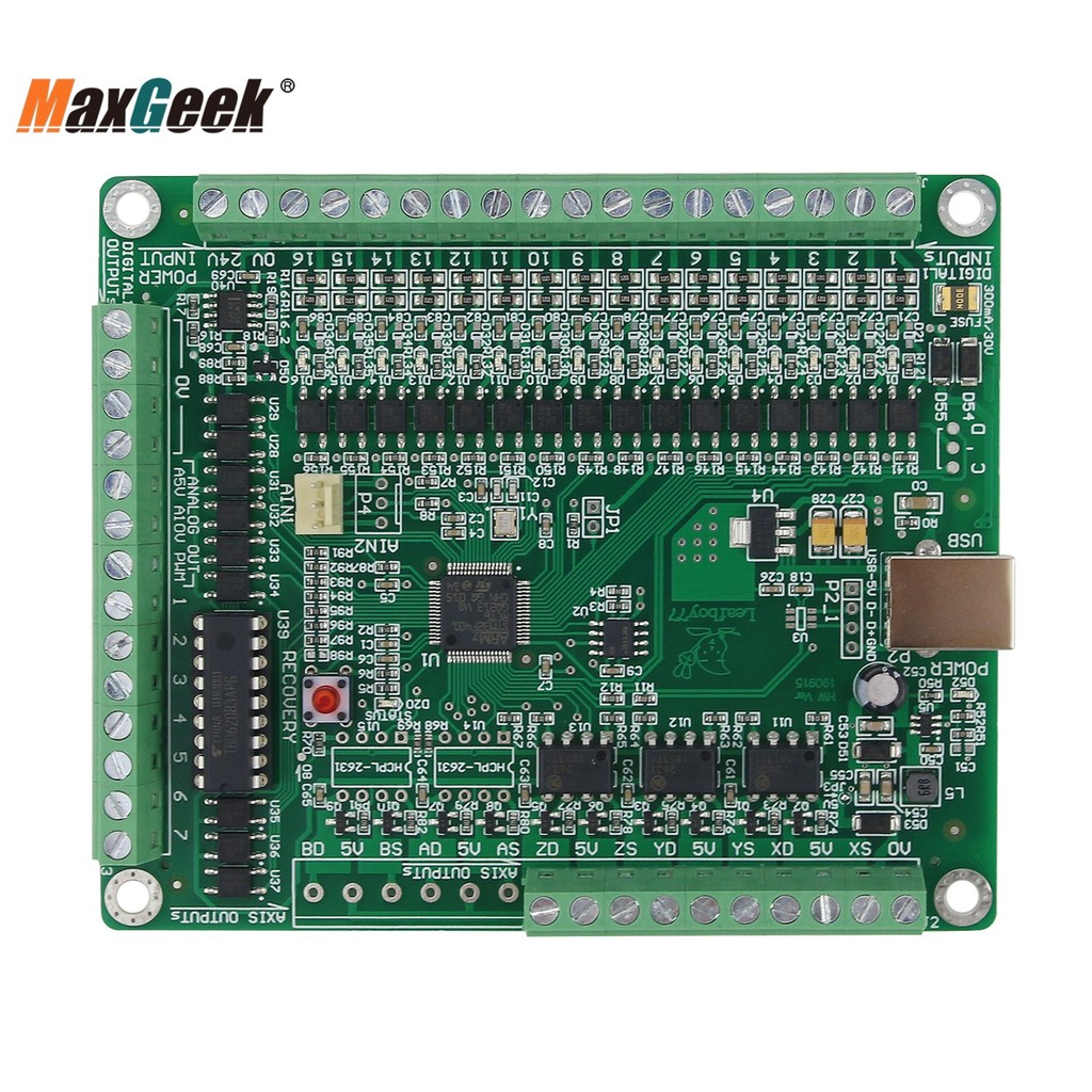 Maxgeek Lf77-Akz250-Usb3-Npn 3 Axis 5 Axis Mach3 Motion Controller Mach3 Usb Controller For Cnc