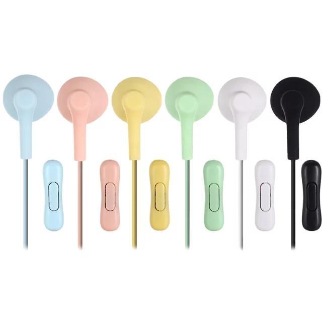"New" Earphone kabel mic U19 U-19 Headset macaroon henset macaron Hedset murah Hetset stereo