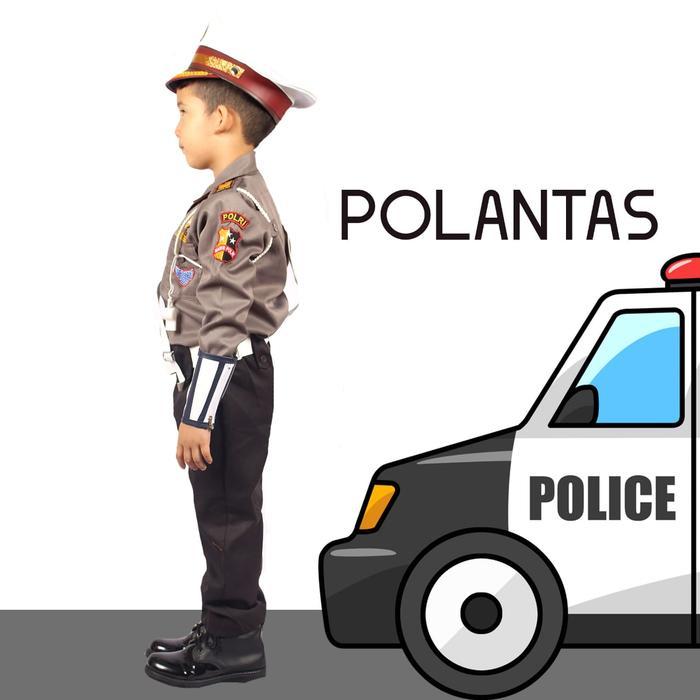 baju profesi polisi anak seragam polisi anak kostum polisi kecil baju loreng anak