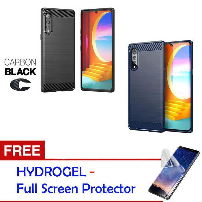 Termurah Carbon Soft Case for LG Velvet 5G 2020 - 6.8 inch - Gratis Hydrogel Premium