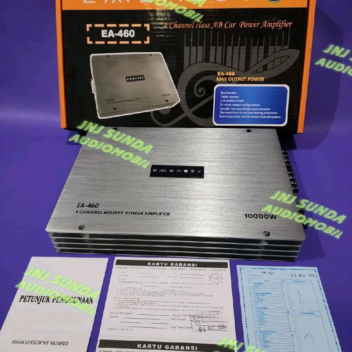 power amplifier embassy EA-460 4 channel 10000watt