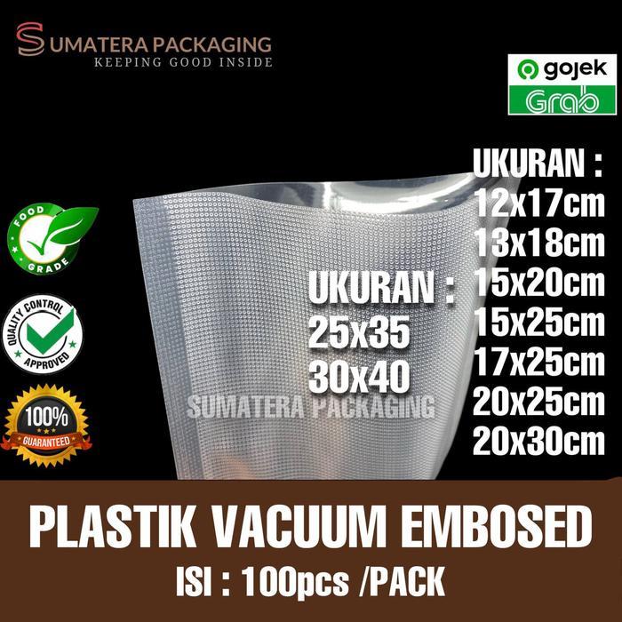 PLASTIK VACUM EMBOSE 100pcs BAG VACUUM SEALER EMBOSED Medan Vakum