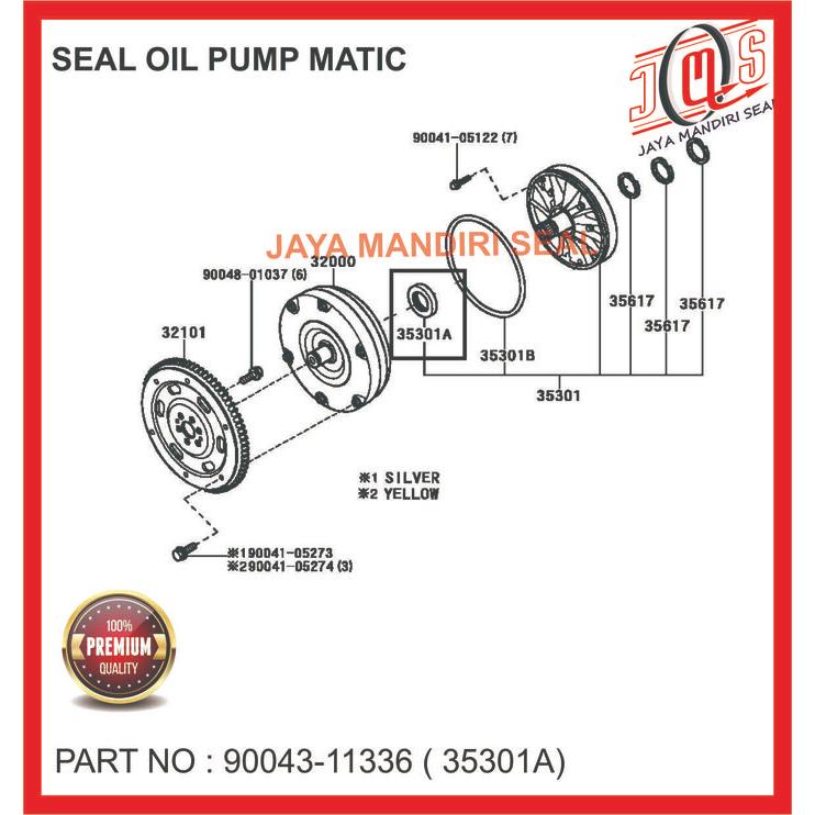 OIL SEAL POMPA OLI TRANSMISI MATIC AUTOMATIC AVANZA AVANZA AGYA TERIOS