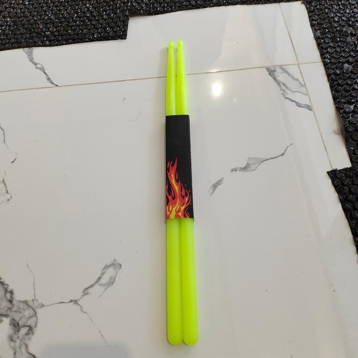 STICK DRUM NYLON 5A/stik drum plastik Import Warna Hijau
