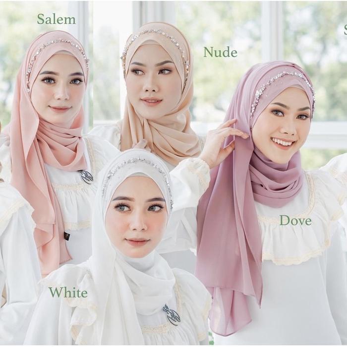 ASLI Koyu Hijab Pasmina Ceruti Payet Limited READY STOCK