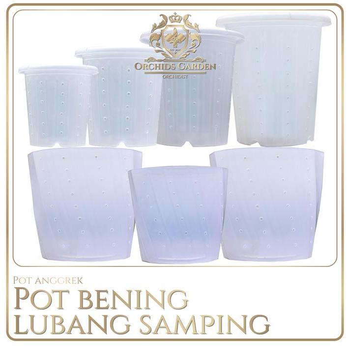 POT ANGGREK TRANSPARAN AKAR SEHAT POT LUBANG PINGGIR POT PLASTIK 15