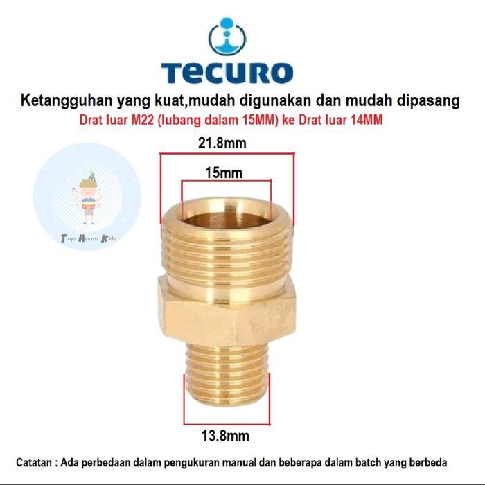 Sambungan Connector Nepel M22 To M14 Male To Male (Th01)