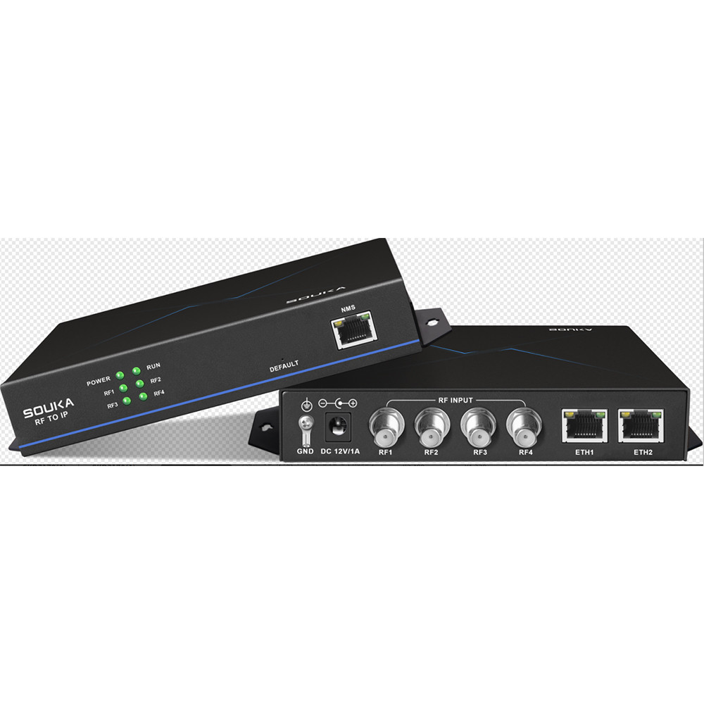 FLASH SALE    4 Channel Tuner to IP DVB-S2 DVB-T2 to IPTV Catv TV System Equipment, Digital Receiver