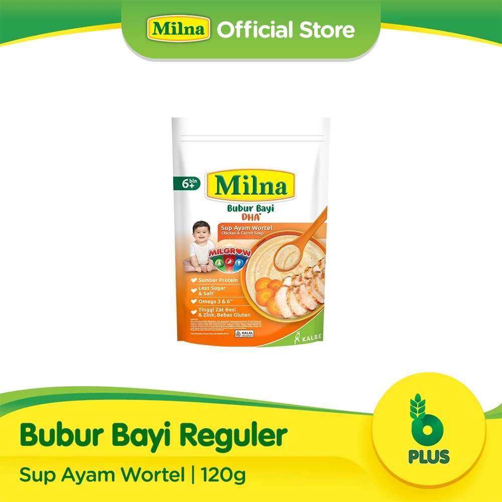 MILNA 6+ BUBUR SUP AYAM WORTEL LABU 120 GR - RAJA SUSU