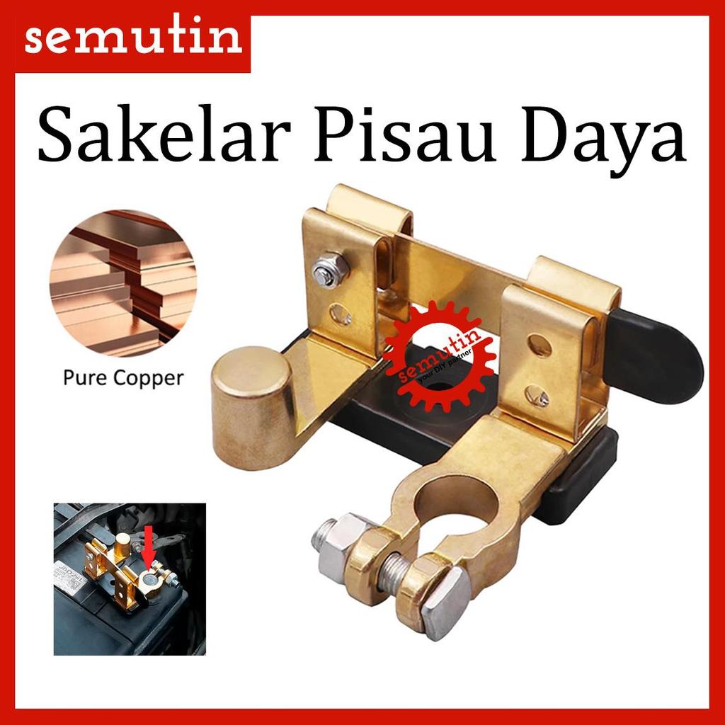 Pisau Sakelar Daya Negatif Tembaga AJ62 SM / Pemutus Arus Aki Mobil Cut On Off Accu / Otomotif Klem 