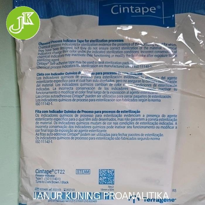 Ready CINTAPE Indicator Tape untuk Sterilization Steam, Autoclave CT22 Terragene Bionova