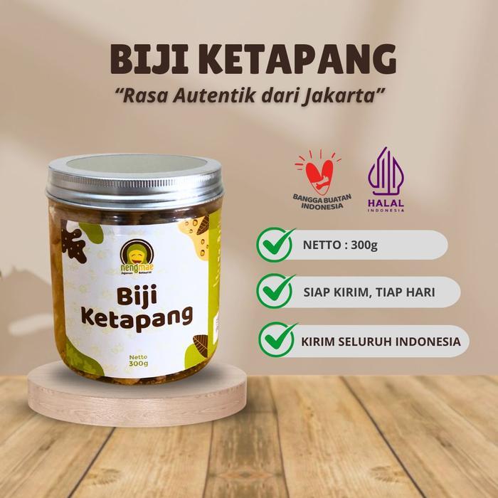 Biji Ketapang Toples Kecil - Jajanan Betawi Neng Mae