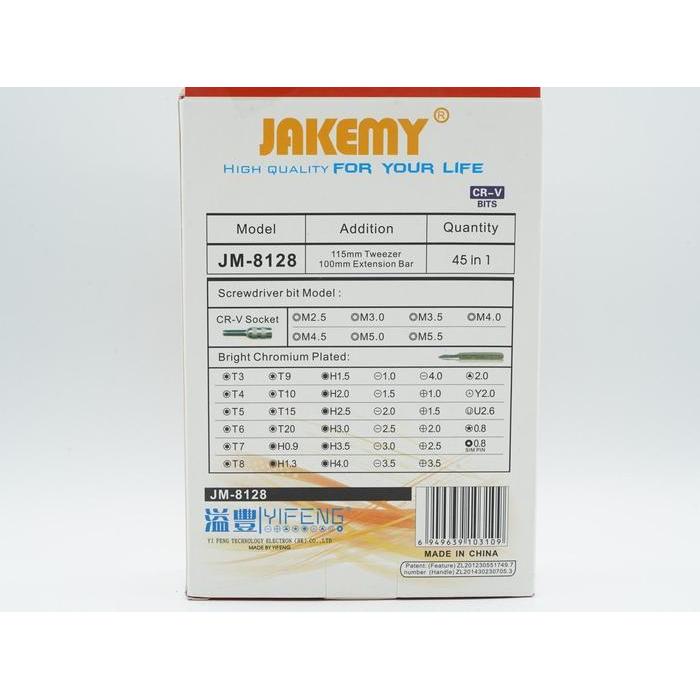 Jakemy Jm-8128 45 In 1 Multi Purpose Precision Screwdriver Set Repair