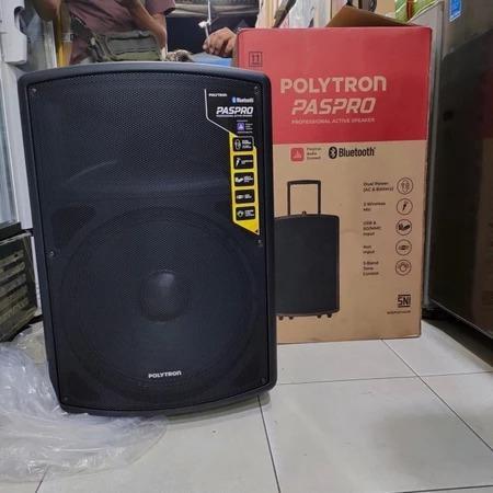 Polytron Bluetooth Trolley Speaker Active Speaker Aktif Karaoke 15 Inch PAS PRO 15F3 PASPRO15F3