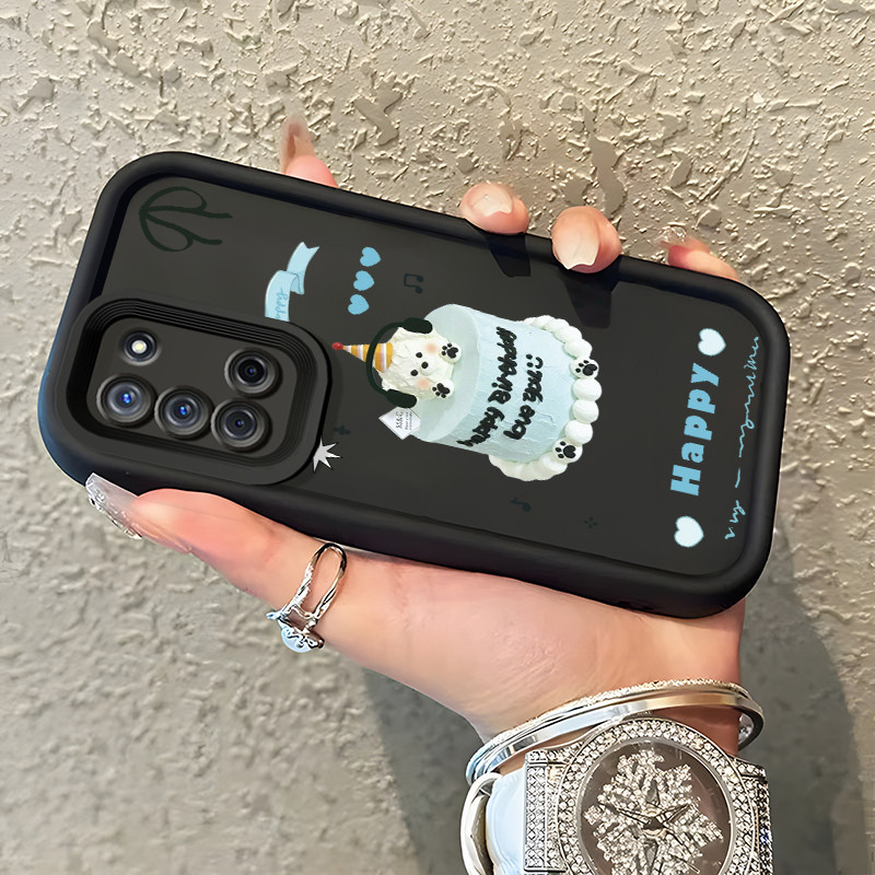 Casing Hp OPPO A52 OPPO A72 OPPO A92 Case Casing Kue anjing pola Kasus HP Tangga Langit Mewah Siliko