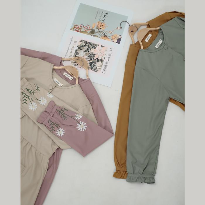 KUPNAD Gamis Katun Toyobo Bordir - Daisy Dress Dusty Purple Original