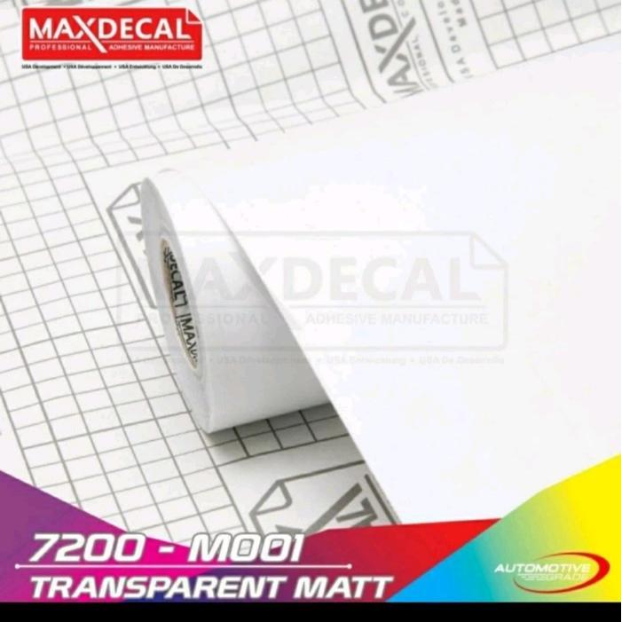 Sticker Maxdecal 7200 M001 Clear Transparan Doff / Matt Meteran