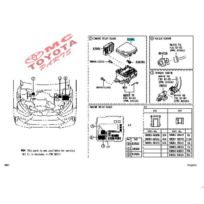 COVER TUTUP ATAS RUMAH BOX RELAY / SEKRING TOYOTA AVANZA 82661-BZ310
