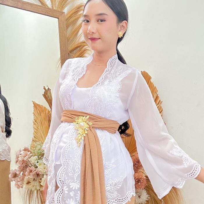 Kebaya Bali Hamil Satin, Brokat Dan Airflow Exclusive