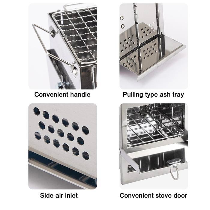 Firewood stove multifungsi Kompor kayu bakar BBQ grill api unggun