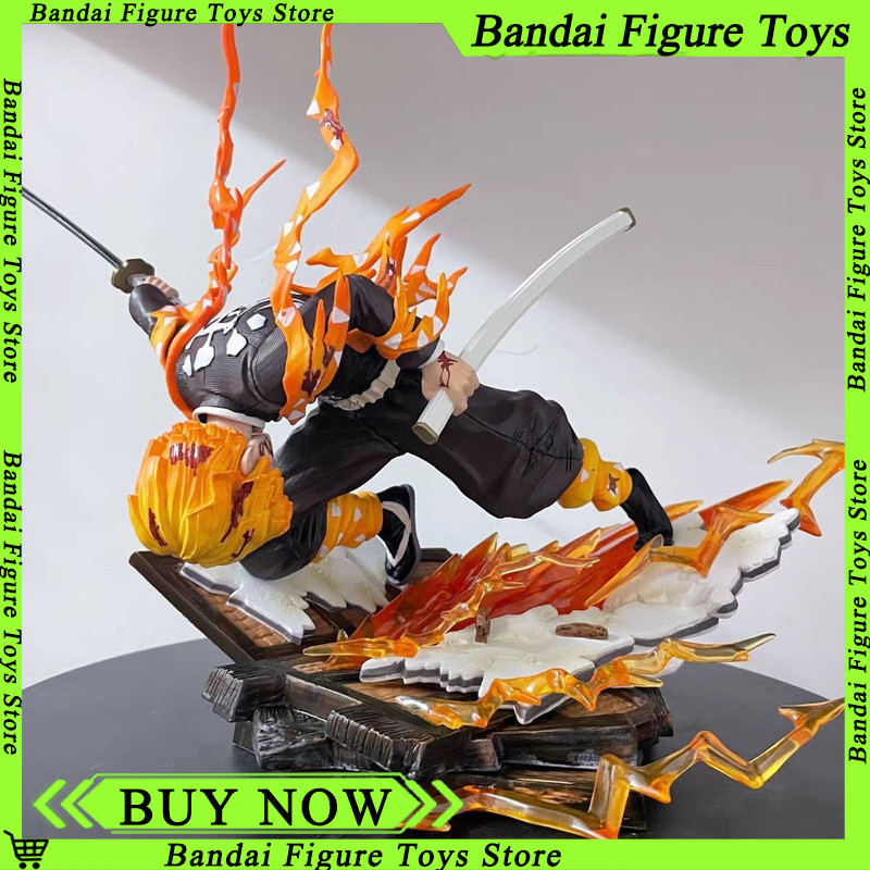 28CM Demon Slayer Infinity Castle Agatsuma Zenitsu Honoikazuchi Series GK Luminous Statue Action