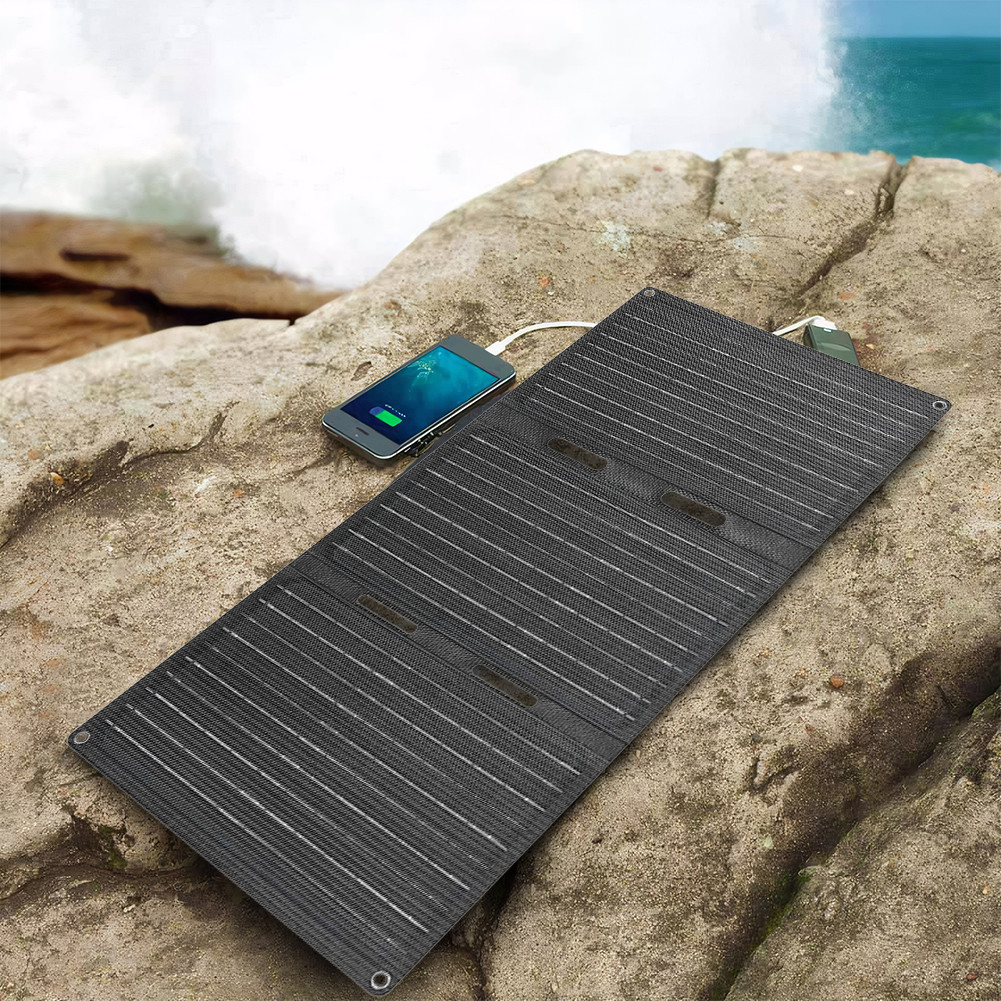 DISKON 45W Foldable Solar Panel Portable Solar Panel Outdoor Portable Folding Solar Panel Charger fo