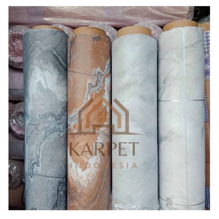 Karpet Vinyl Lantai Motif Marmer Murah 15 Meter Cuci Gudang