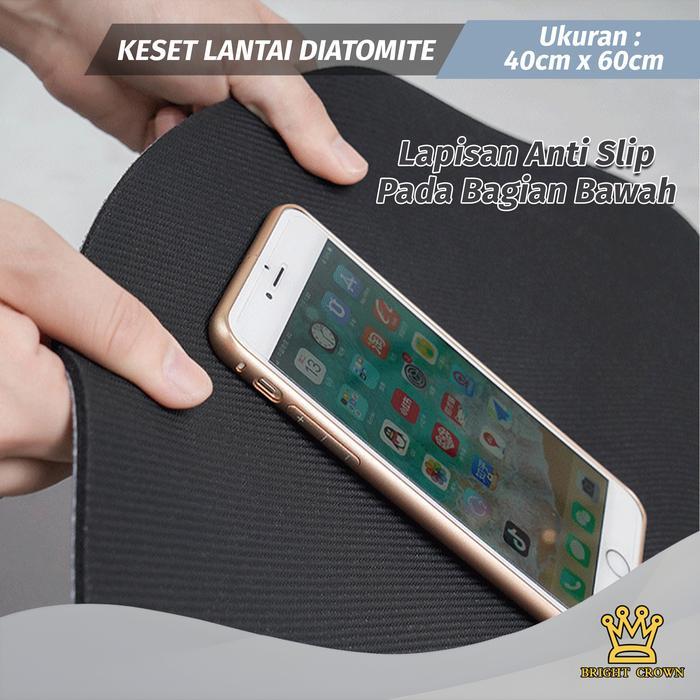 "New" Bright Crown Keset Diatomite Bundar / Keset Kaki Anti Bau Nyerap Air