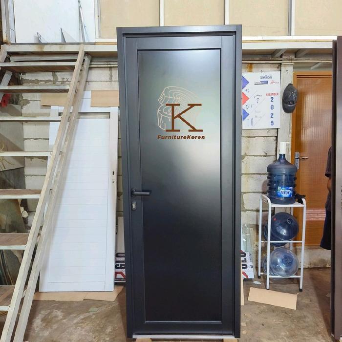 Pintu Aluminium 80 x 200 Full Set KD-2 Panel / Pintu Kamar Aluminium / Aluminium Door 80x200