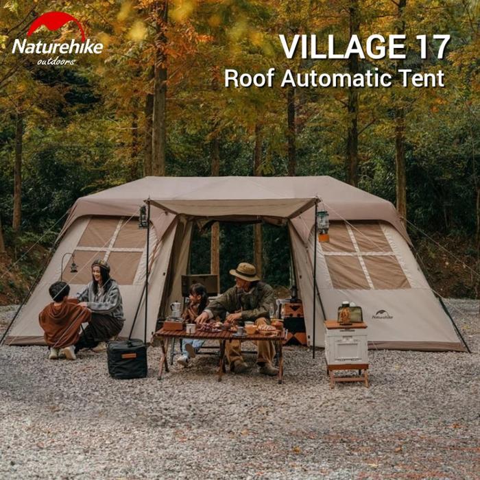 Tenda Naturehike Village 17 Cnh22Zp021 Roof Automatic Family Tent