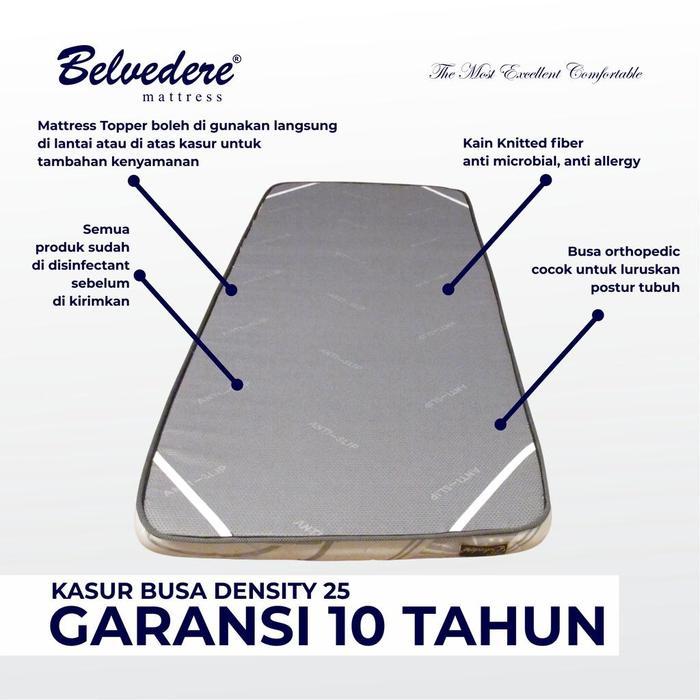 Belvedere Matras Topper Rebonded / Plustop / Lapisan Kasur - BUSA ANTI KEMPES TEBAL 8CM+ORTHOPEDIC
