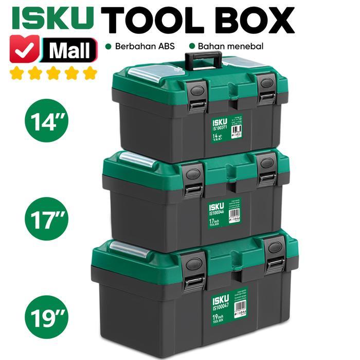 New - Isku Tool Box Besar Plastik 19/17/14 Inch Bahan Pp Tools Box Kotak Peralatan /Tool Box 2