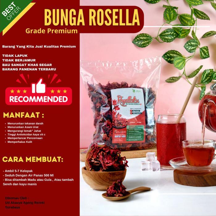 TEH ROSELA MERAH 100gram // BUNGA ROSELA //TEH BUNGA ROSELLA MERAH