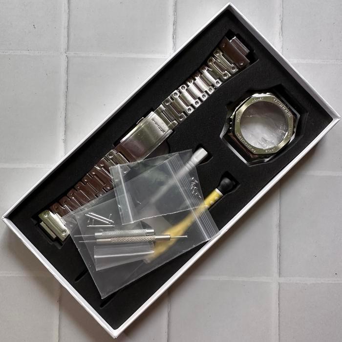 bnb steel ga2100 bezel strap steel custom gshock ga2100 bnb oak ga2100 - HW