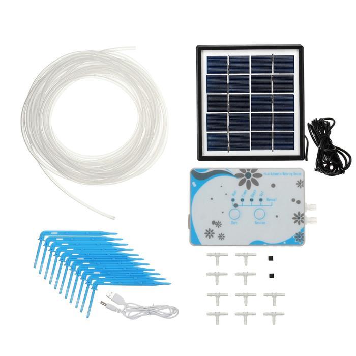 SOLAR DIY MICRO AUTOMATIC DRIP IRRIGATION KIT SELF WATERING USB
