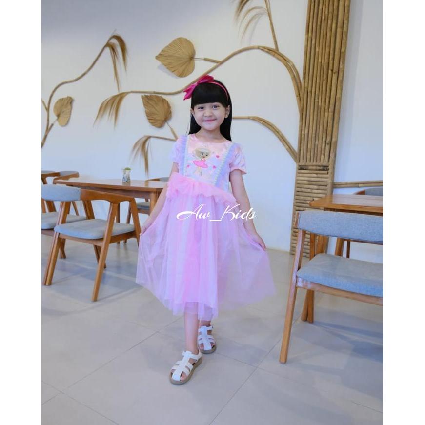 Dress Tutu Anak Perempuan, Dress Ballerina Cappucino Anak Perempuan Usia 3 Sampai 9 Tahun Fashion