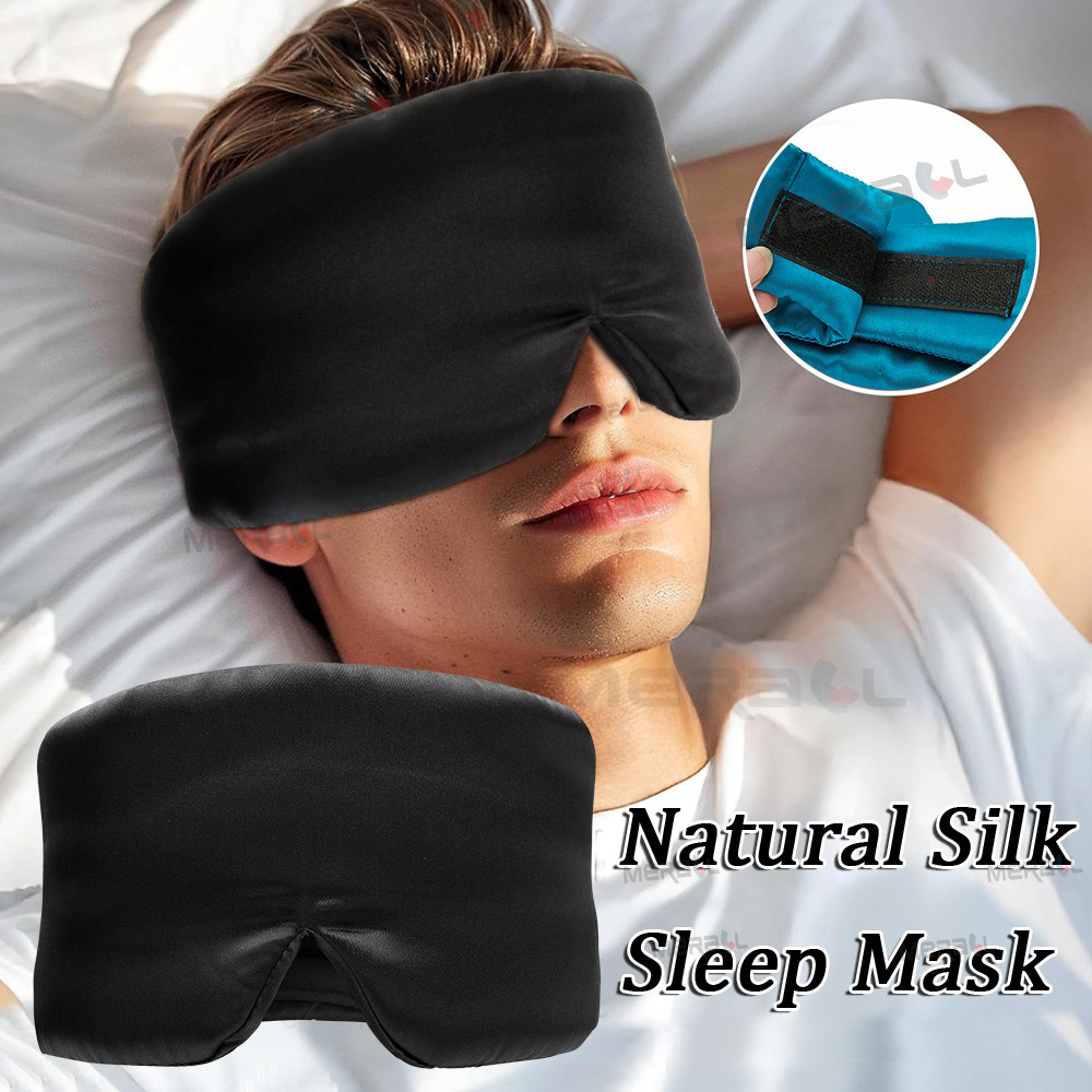 Lager Natural Mulberry Silk Sleeping Mask Eye Mask for Sleep Silk Sleeping Eyemask Blackout Light