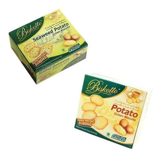 [Halal] Biskotto Potato Crispy Biscuits Seaweed / Original 400Gr Biskuit Kentang Rumput Laut