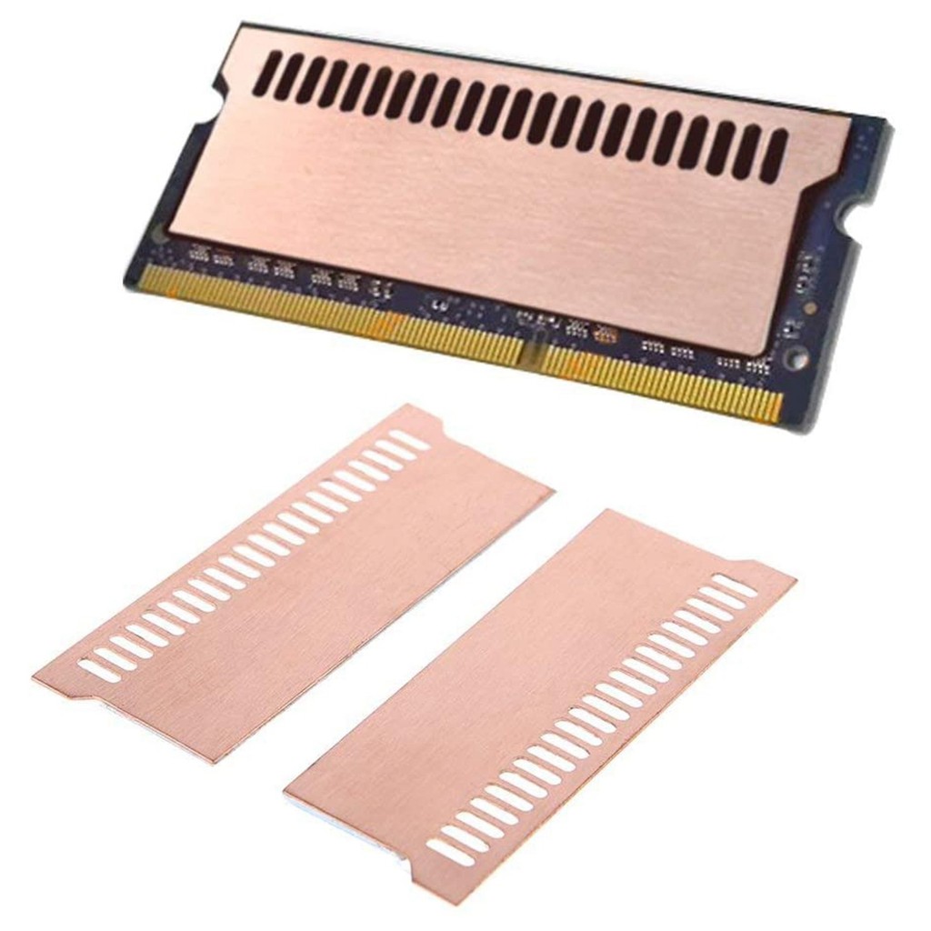 ONNL 4 Pcs Pure Copper Notebook Gaming Laptop Memory Heatsink Cooling Radiator RAM Memory Cooler