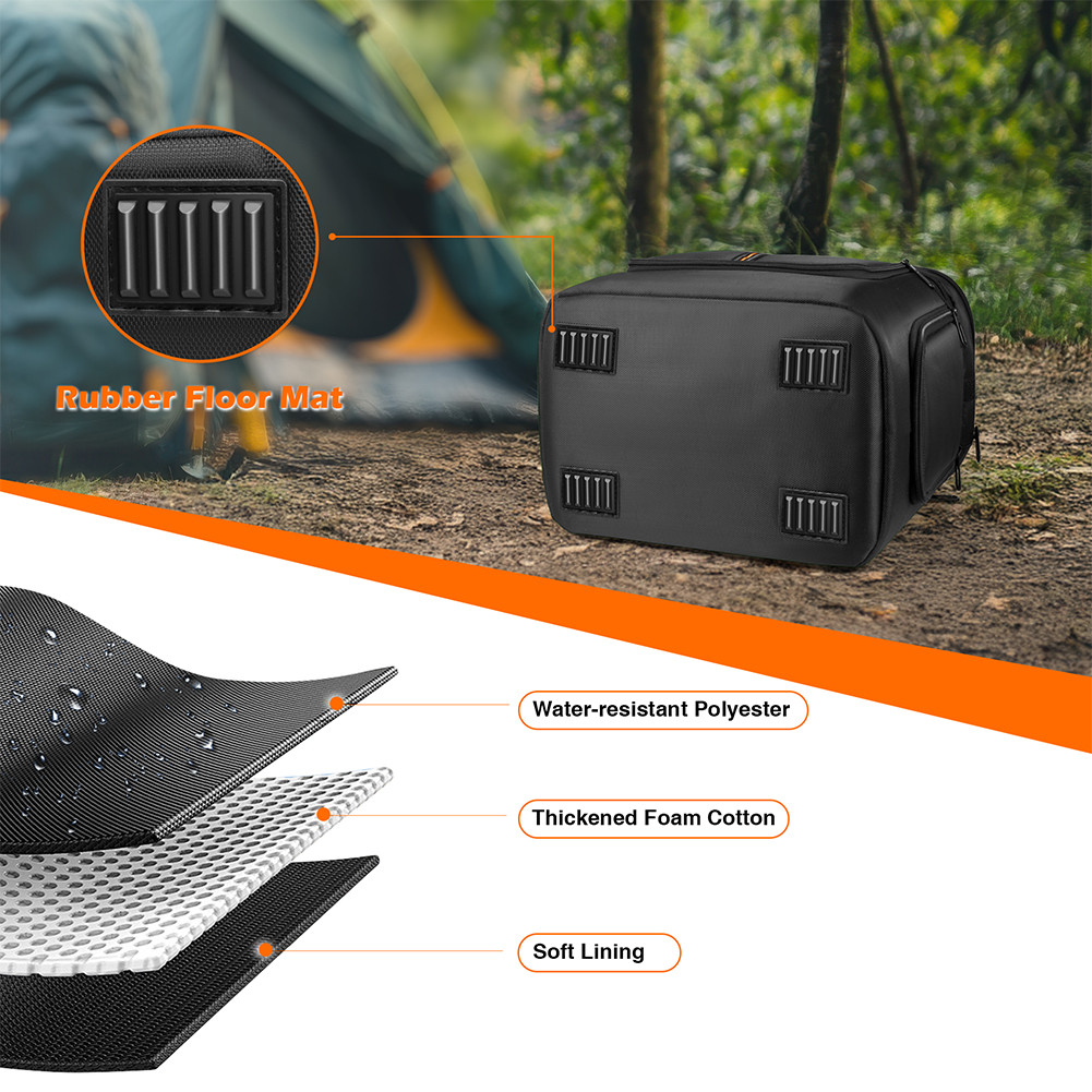 Portable Power Station Storage Case for Jackery Explorer 300/1000 V2 Organizer Bag Waterproof with