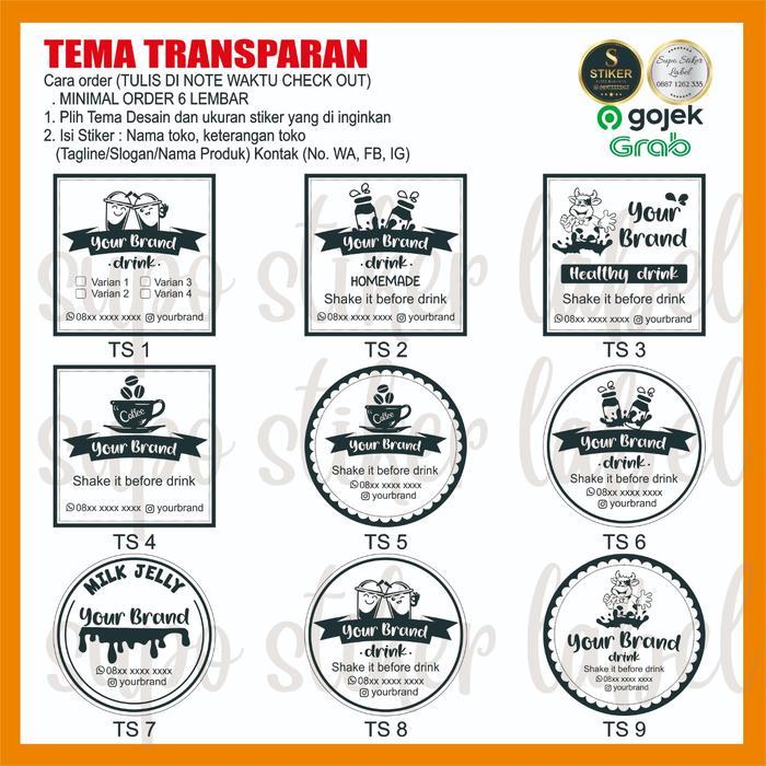 cetak stiker transparan vinyl a3