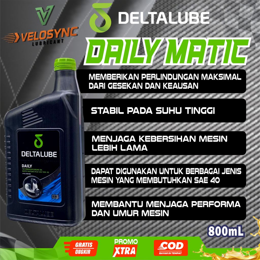 Oli Deltalube Matic 757 0,8 Oli Motor Daily Matic Deltalube 800ml