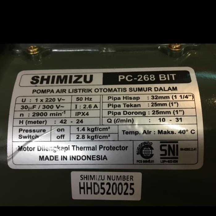 pompa air Shimizu jet pump 268 bit