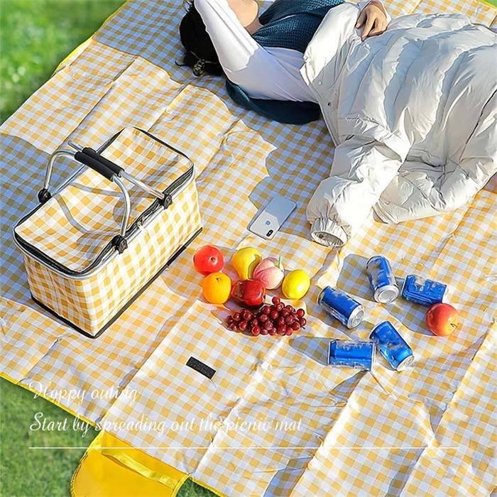 Keranjang Piknik Lipat Portable Dengan Aluminium Foil Tulang Aluminium Tas Piknik Outdoor Untuk