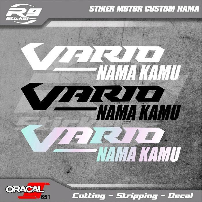 (10rb isi 3) Stiker motor Vario custom nama kamu