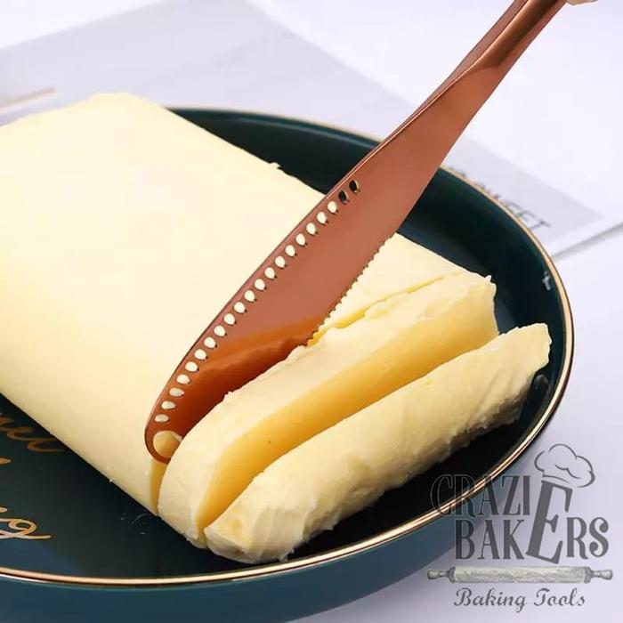 Pisau Mentega Serbaguna Stainless Steel Butter Cutter Spreader